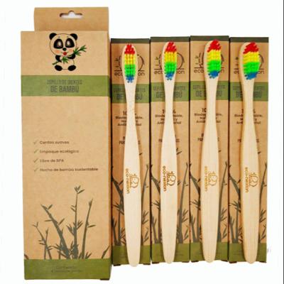 China Reusable Natural Bamboo Biodegradable Adult Toothbrush With Soft Charcoal Bristles Vegan Product BPA Free Zero Waste for sale