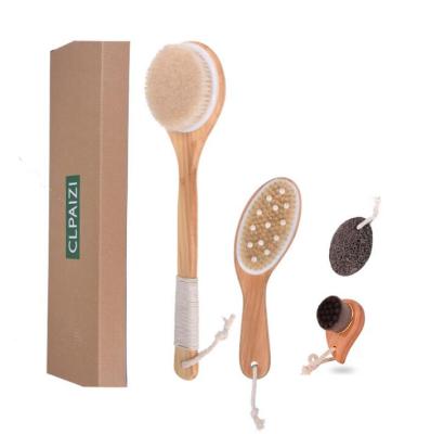 China EXFOLIATING High Quality Exfoliating Body Scrub Brush Wooden Bath Brush With Customized Logo for sale