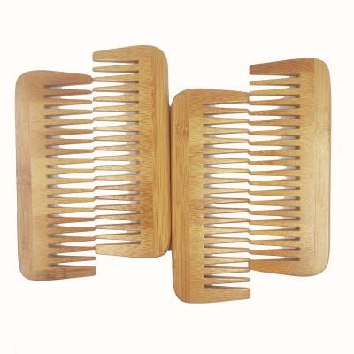 China Waterproof Professional Bamboo Hair Brush/Wide Tooth Hair Comb Detangling Wooden Massage Hair Brush Custom Pressing Comb for sale