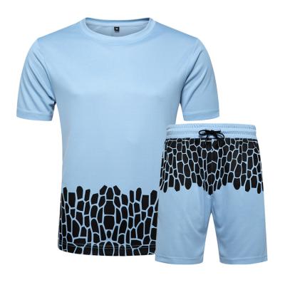 China Summer two-piece suit of the sleeveTT neck running men's suit-shirt light round short sportswear shorts for sale