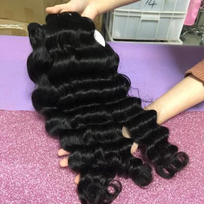 China Wholesale Price Good Quality Double Water Wave Indian Hair Raw Vigin Hair Cuticle Aligned Hair Weft No Shedding Bundles for sale