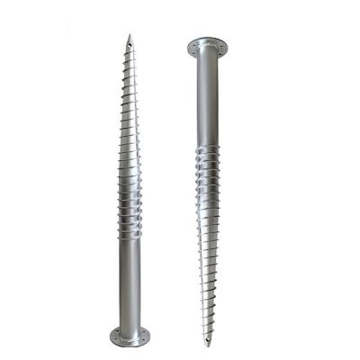 China Q235 Galvanized Metal Steel Solar Ground Spiral Piles Screw Spike Anchor for sale