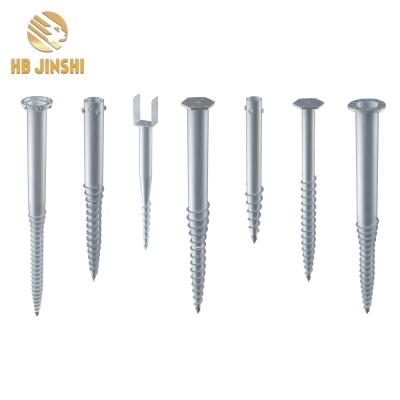 China Suitable For Wooden Galvanized Helical Steel Ground Screw Pile Pole Earth Anchor for sale