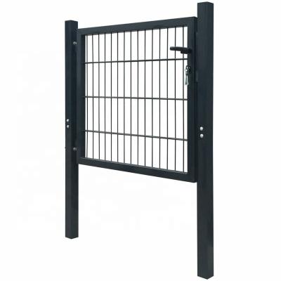 China Easily Assembled Metal Wire Black Cladding Gate For Garden Metal Enclosed Yard Gate for sale