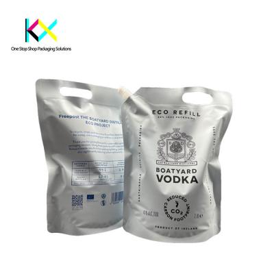 China Rotogravure Printing Liquid Packaging Pouch Bags High Barrier met Handle Hole Te koop