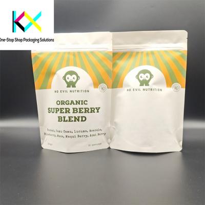 China Superficie mate Bolsas de embalaje compostables Papel Kraft blanco / Material PLA en venta