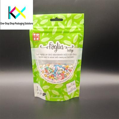 중국 Digital Printing Snacks Pouch Packaging Customizable Stand Up Plastic Bags with Clear Window 판매용