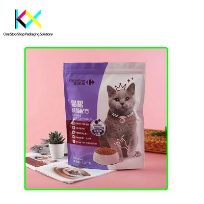 China Moisture-Proof Mylar Bags For Fresh And Long-Lasting Pet Food Packaging Flat Bottom Pouch for sale