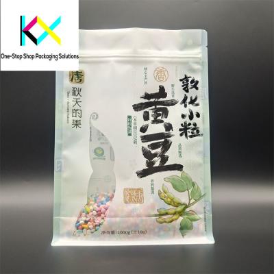 Chine Plastic Food Packaging Flat Bottom Bags With Clear Window Moisture Proof à vendre