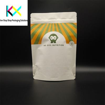 China Ziplock Doypack Stand Up Pouch Moisture Proof Kraft Paper Food Packaging Bags Te koop