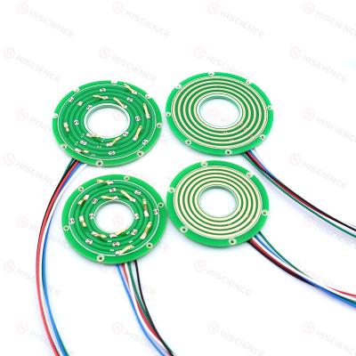 China 6 Circuits 10A Pancake Slipring High Rotating Speed Standard Slip Ring IP51 for sale