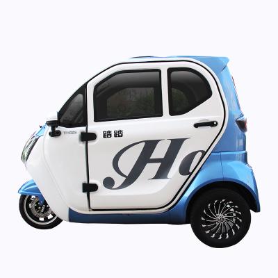 China Big Space Adult Three Wheel Rickshaw Electric Guided Electric Tricycle Cheap Cabin Enclosed Good Quality Electric for sale