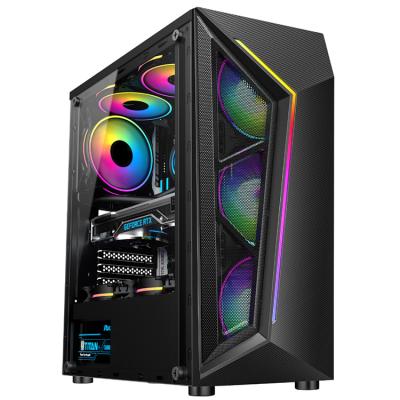 China Gabinete Case Gamer Gaming PC Desk Cabinet Latest 2023 Atx Desktop Itx Aluminum Computer Case for sale