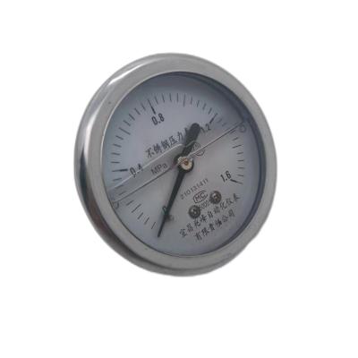 China Gas / Liquid Water / Oil Water Gas Pressure Gauge Filled Stainless Steel for sale