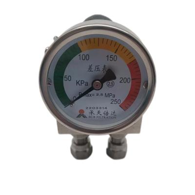 China specialty working differential pressure gauge for filter equipment CW60 for sale