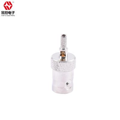 China Factory price 50OHM BNC female crimp for rg316 rg174 50ohm DC-4GHZ cable nickel plating bnc rf straight connector for sale