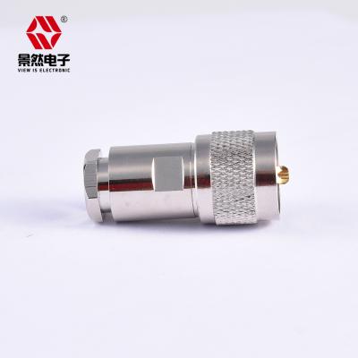 China 50Î © male supply N crimp for lmr240 nickel plating N series brass cable RG8X full straight plug voice line for sale