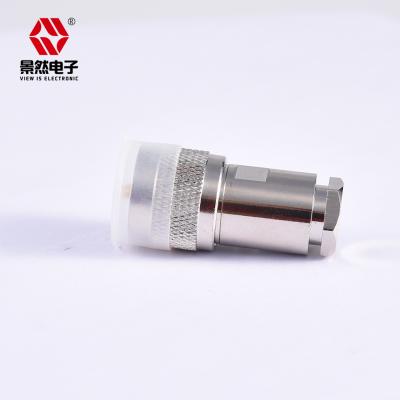 China 50Î © male supply N crimp for lmr240 nickel plating N series brass cable RG8X full straight plug voice line for sale