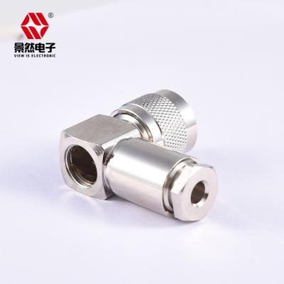 China 50Î © male supply N crimp for lmr240 nickel plating N series brass cable RG8X full straight plug voice line for sale