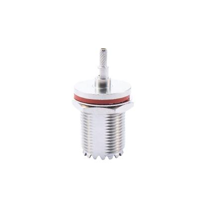 China PL259 Antenna UHF Connector Crimp For RG174 RG316 Female Cable Waterproof Bulkhead SO-239 For Antenna Communication for sale