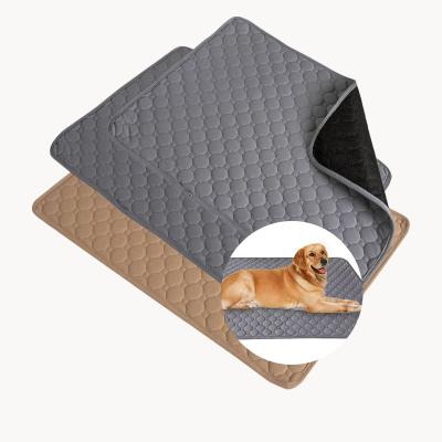 China Washable Pet Plain Weave Pee Pad Puppy Waterproof Mat For Large Dogs Diaper Pee Pad Slip Potty Training Waterproof Pad 4 Layers No for sale