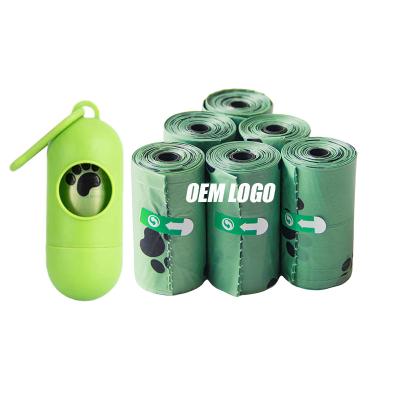 China Sustainable Degradable Dog Poop Bags With Dispenser For Dogs And Cats Dog Recyclable Waste Bags Leak Proof Poop Bags for sale