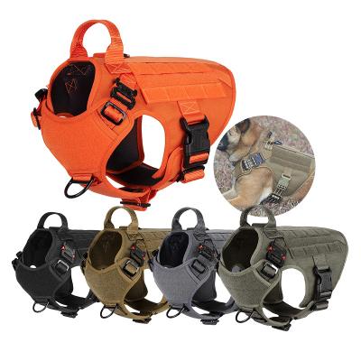 China Thoughtful Thoughtful No Pull Adjustable Heavy Duty Dog Harness With Handle For Training Hunting Tactical Dog Harness for sale