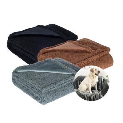 China Removable Blanket Pet Blanket For Dogs Flannel Blanket For Warming Waterproof Washable Mat For Couch Protector Dog Bedspread Puppy Blanket for sale