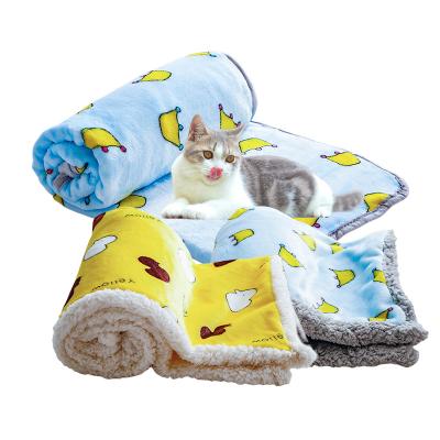 China Super Soft Cute Pet Blanket Print Pet Blanket Sofa Couch Protector Warm Washable Removable Pet Bed Cover Flannel Blanket for sale