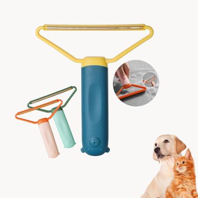 China Stored Reusable Hair Scraper Pet Hair Remover Hair Remover Fiber Tool Fiber Remover Pet Mat Rake Brush Portable Cloth Shaver for sale