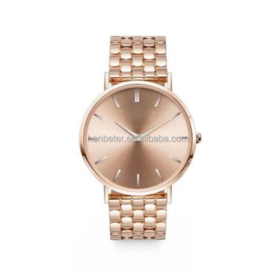 China Automatic Date Lady Watch Girl Coffee Color Watches For Women With Mesh Strap for sale