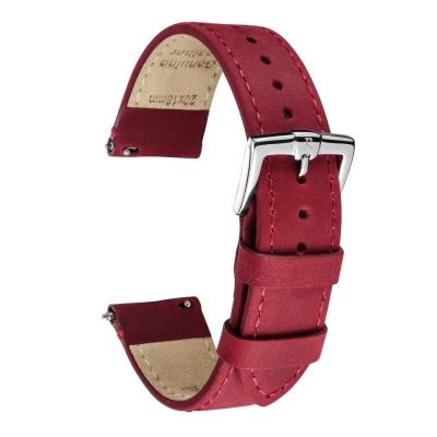 China Fashionable High Quality Handmade Wholesale Custom Watch Straps Italian Leather for sale