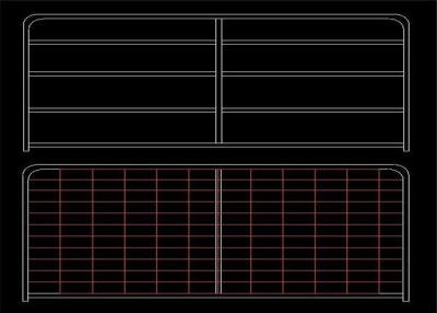 China Solid Hot - Dip Galvanized Livestock Gates For Farms 12” 14” 16” Lengths for sale