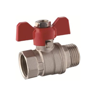 China High General High Quality Brass PN30 Ball Valve With Butterfly Handle for sale