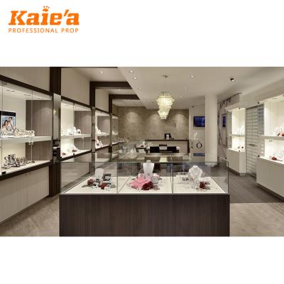 China Unique High End Glass Jewelry Display Showcase Jewelry Watch Shop Counter Kiosk Cabinet Store Furniture for sale