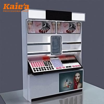 China Single cosmetic shelf rack display / makeup shelf rack display / nail polish shelf rack display for sale