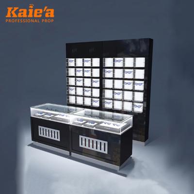 China Fashion Shop Wholesale Optical Furniture Shop Furniture Design Retail Glass Display Kiosk for sale