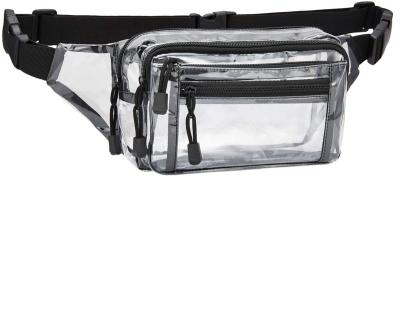 China Multifunctional clear universal fanny pack for women for work, waist bag for travel and sports event for sale