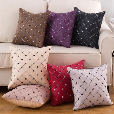 China Soft Concise Gypsophila Cushion Cover Linen Cushion Covers Cotton Canvas Simple Cotton Linen Cushion Cover for sale