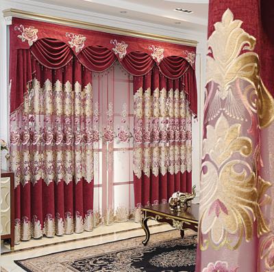 China Blackout Top Selling Luxury Indoor Ready Made Curtain With Macrame Embroidery Blackout Curtain for sale