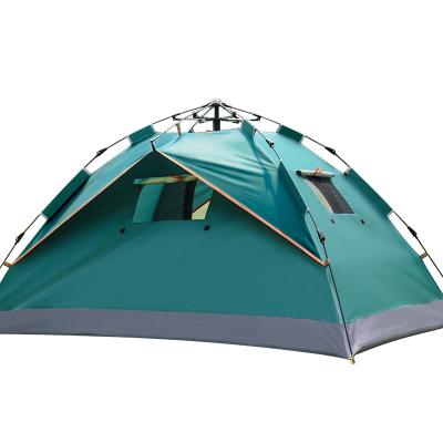 China New Oxford Fiberglass Fabric Waterproof Folding Fishing Camping Tent Single Size Cheap High Quality Material Tent Dark Green for sale