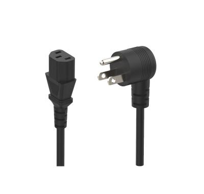 China Home Appliance US Plug Power Cord Right Angle Power Cord US Generator Power Cord for sale