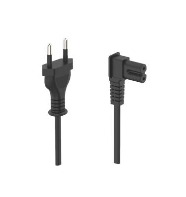 China Home Appliance Factory European Code Power Cord 1.8m 250V 1.5m Direct Black Right Angle Power Cord Ups Power Cord for sale