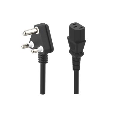 China Home Appliance South Africa 3 Pin Plug SABS Approval Power Cord IEC C13 Power Cord for sale