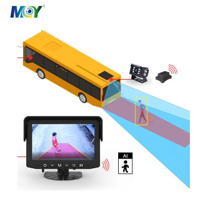 China MCY 7inch Waterproof Car Blind Spot Monitor Warning Sound Alarm AI Artificial Intelligence Forklift Reversing Camera Rescue Kit for sale