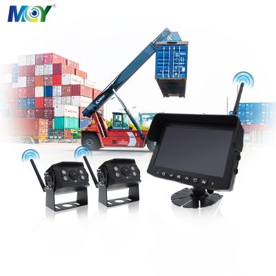 China Waterproof 7 Inch HD Digital Monitor Crane Tractor Truck Warehouse Forklift Heavy Emergency Wireless Camera System for sale