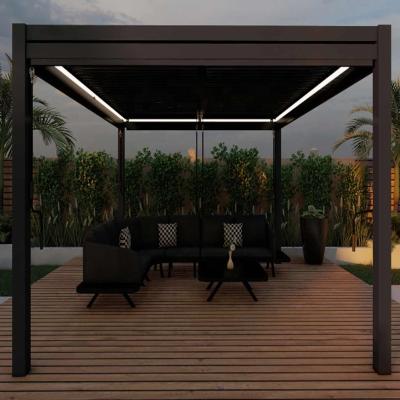 China SUNC Easy Assembled Easy Assembled Garden Arches Outdoor Aluminum Platform Motorized Roof Gazebo Louvered Pergola for sale