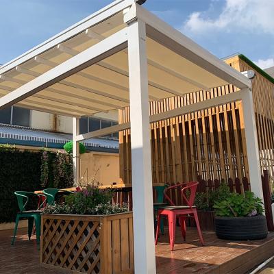 China LED Light Strips / Retractable Roof Pergola LED Light Strip / Retractable Roof Pergola Motorized Waterproof PVC Pergola Roof Patio Tent Retractable Pergolar With Led for sale