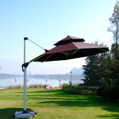 China Modern LED Light Spot Custom Sunshade Umbrella Solar Outdoor Patio Umbrella for sale