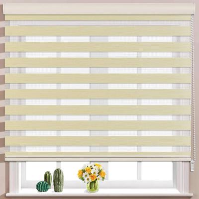 China Popular Eco-Friendly Color Eco-Friendly Zebra Shades Double Layer Roller Blind Zebra Blinds for sale